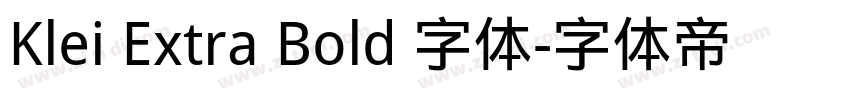 Klei Extra Bold 字体字体转换
